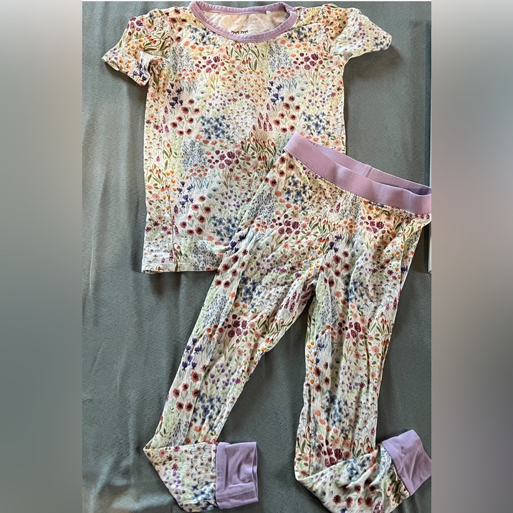 Little Sleepies flower fields 2T